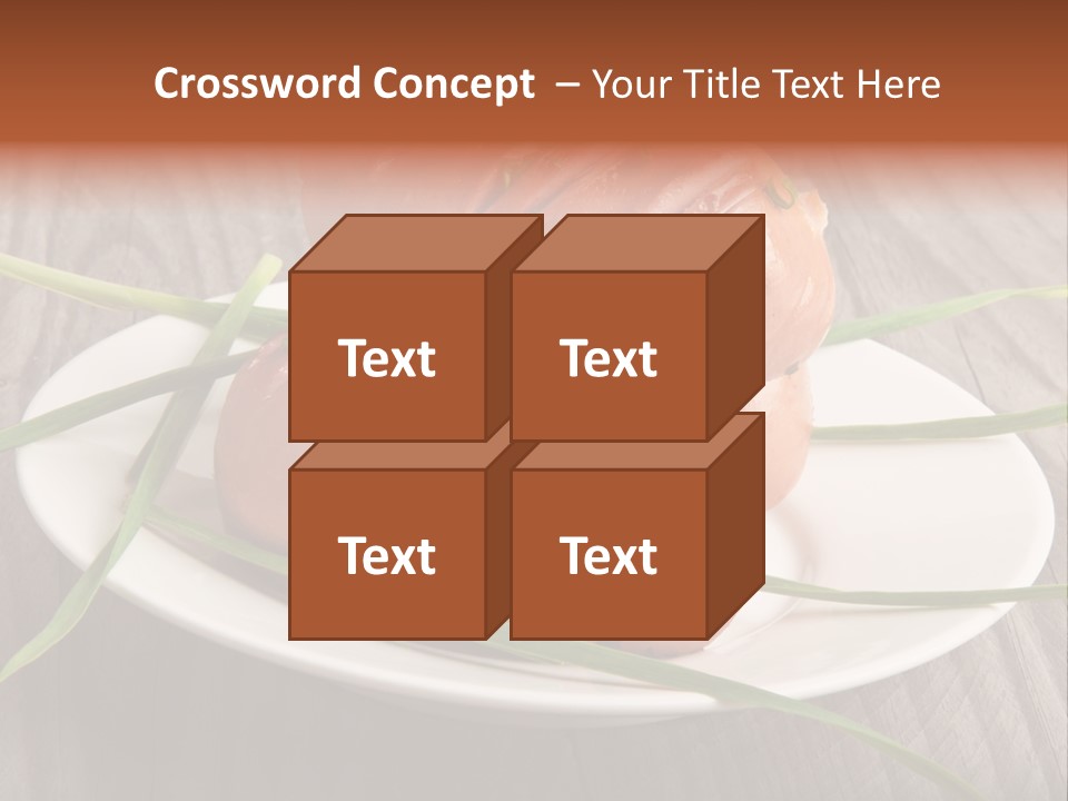 Wooden Table Lunch Fried PowerPoint Template