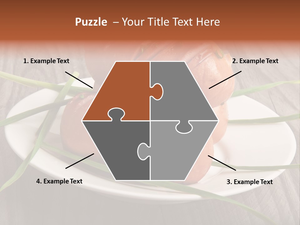 Wooden Table Lunch Fried PowerPoint Template