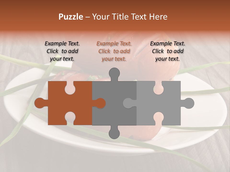 Wooden Table Lunch Fried PowerPoint Template