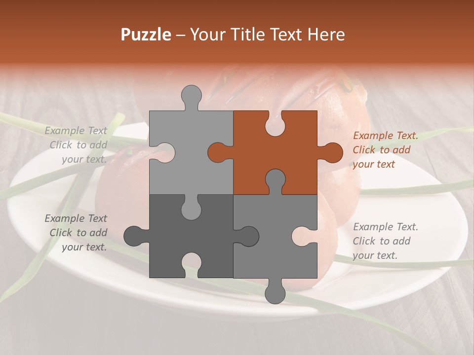 Wooden Table Lunch Fried PowerPoint Template