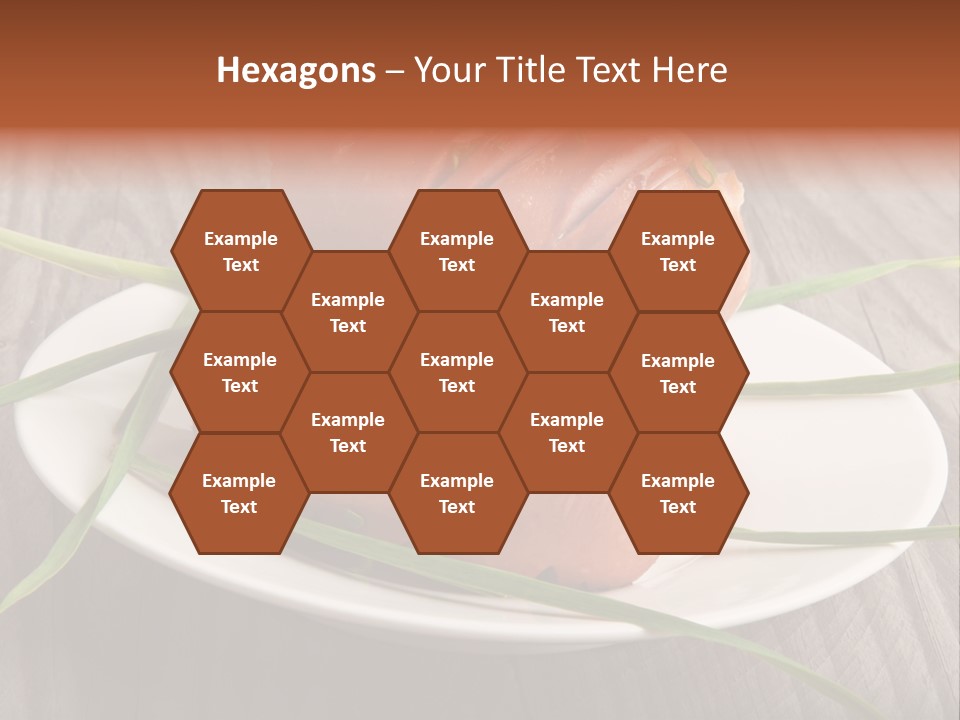 Wooden Table Lunch Fried PowerPoint Template