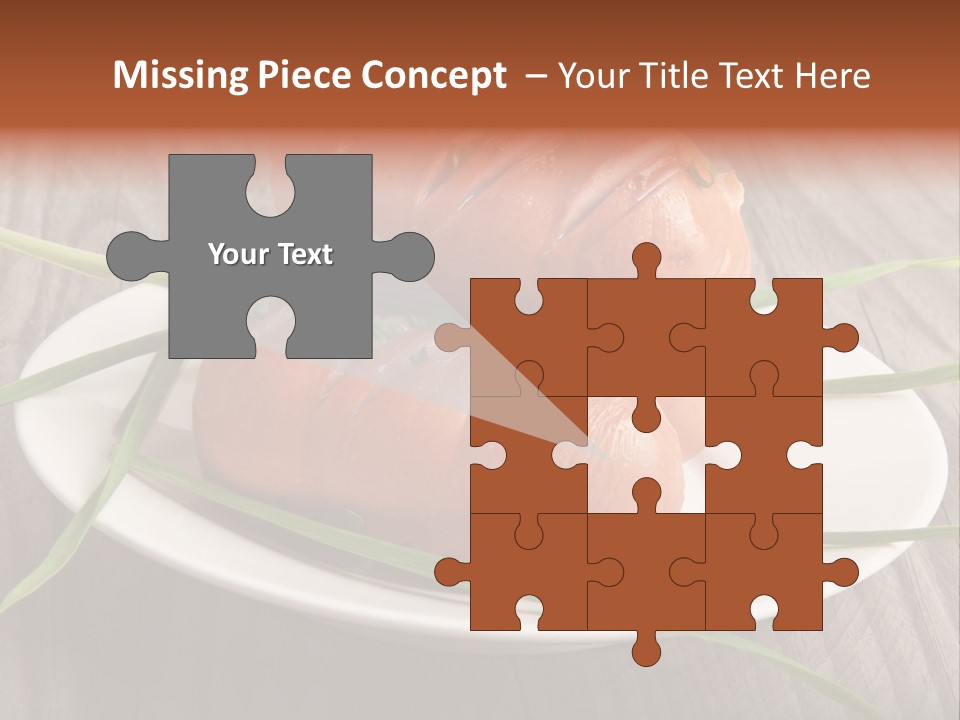 Wooden Table Lunch Fried PowerPoint Template