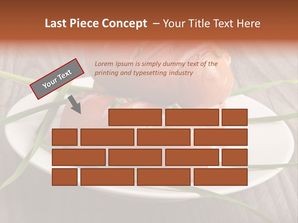 Wooden Table Lunch Fried PowerPoint Template