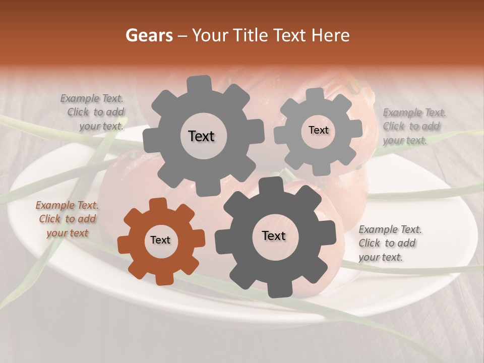 Wooden Table Lunch Fried PowerPoint Template