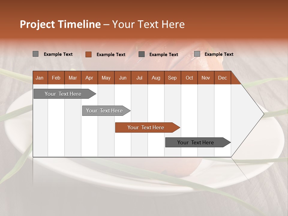 Wooden Table Lunch Fried PowerPoint Template