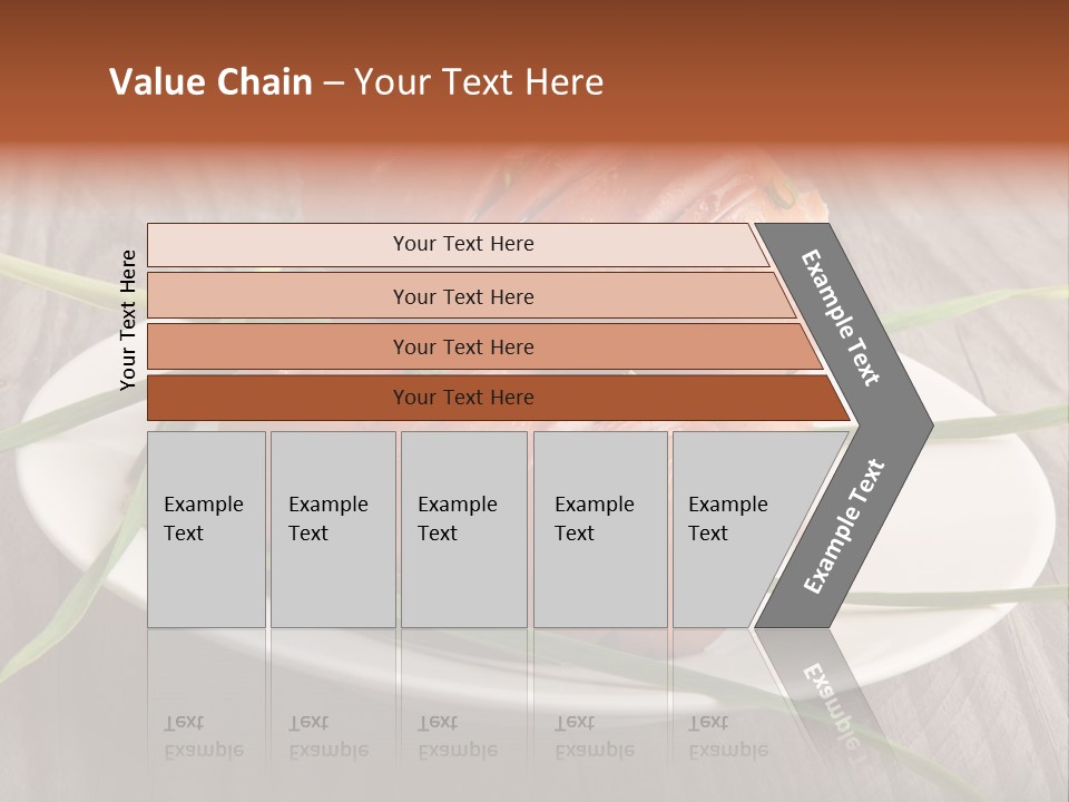 Wooden Table Lunch Fried PowerPoint Template