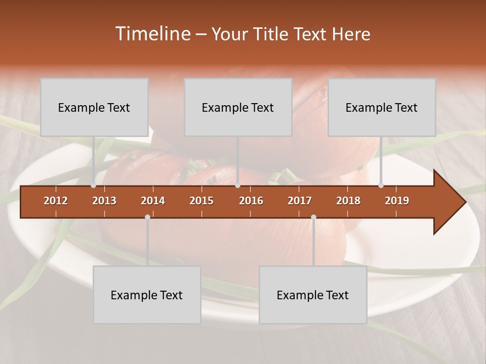 Wooden Table Lunch Fried PowerPoint Template