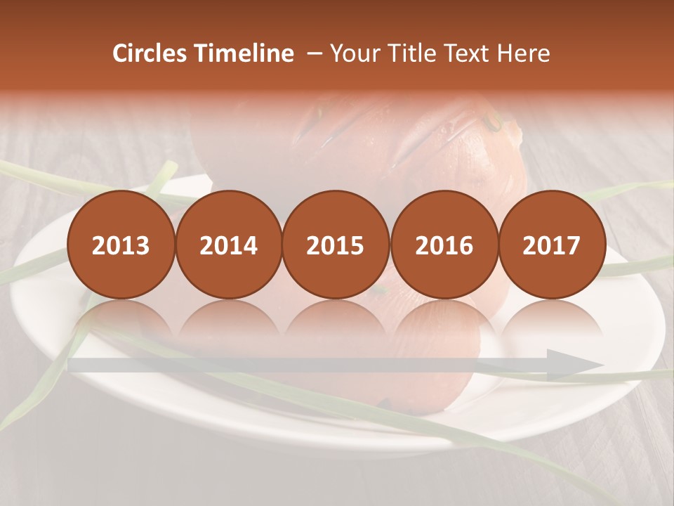 Wooden Table Lunch Fried PowerPoint Template