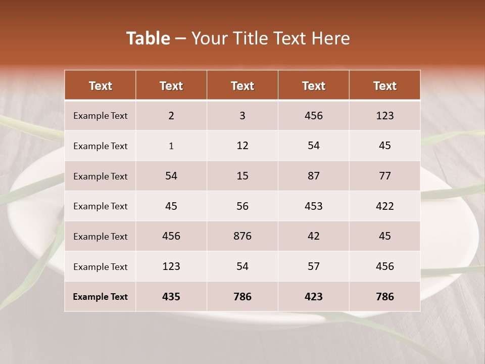 Wooden Table Lunch Fried PowerPoint Template