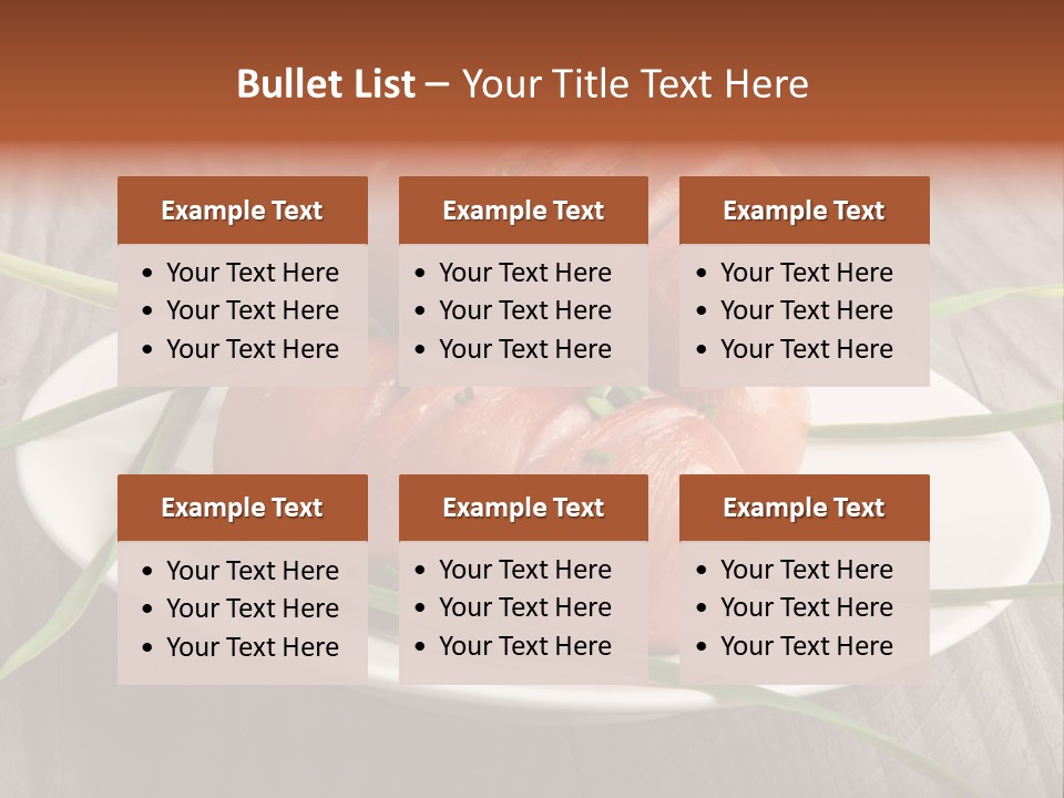 Wooden Table Lunch Fried PowerPoint Template