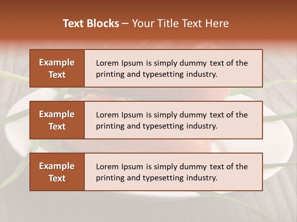 Wooden Table Lunch Fried PowerPoint Template