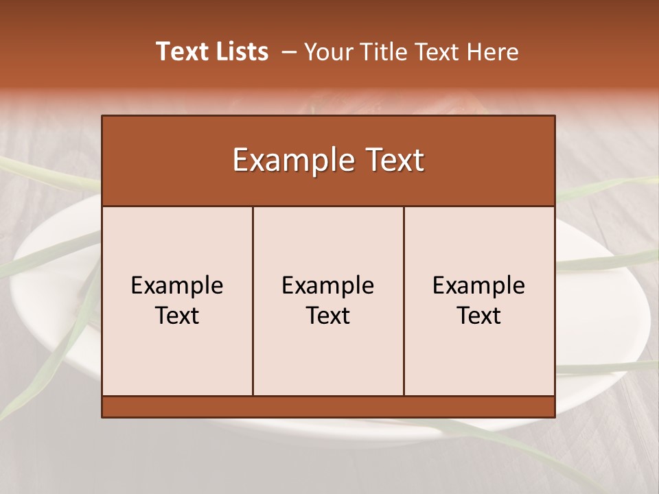 Wooden Table Lunch Fried PowerPoint Template