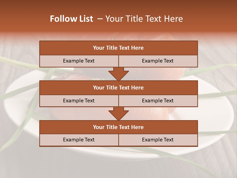 Wooden Table Lunch Fried PowerPoint Template