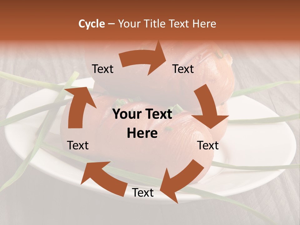 Wooden Table Lunch Fried PowerPoint Template