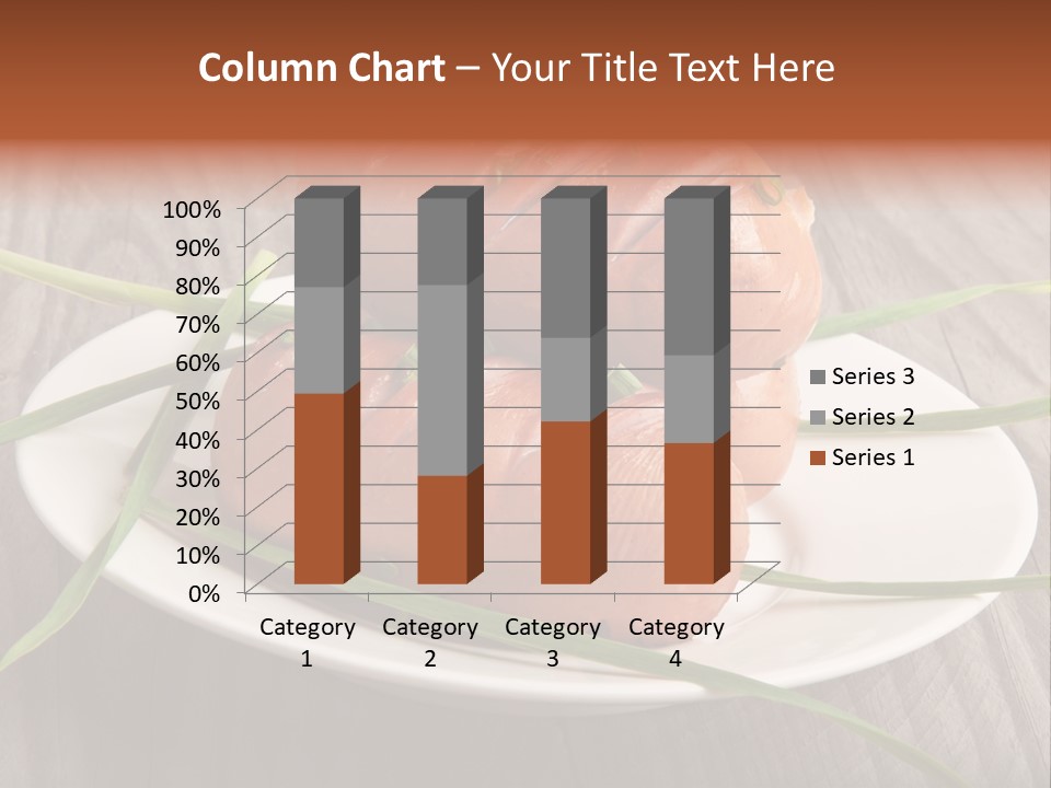 Wooden Table Lunch Fried PowerPoint Template