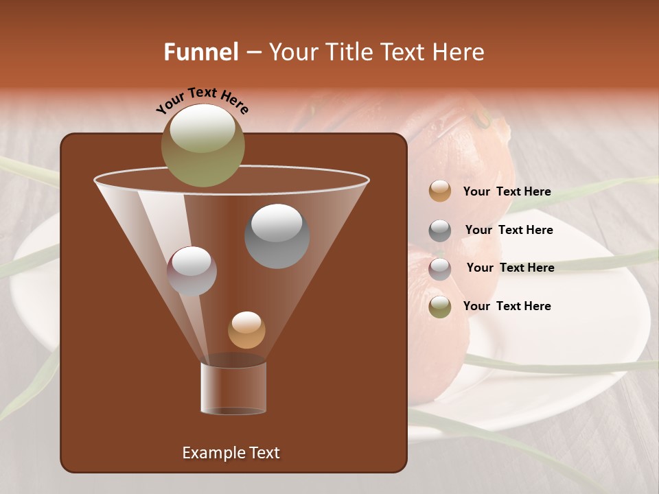 Wooden Table Lunch Fried PowerPoint Template