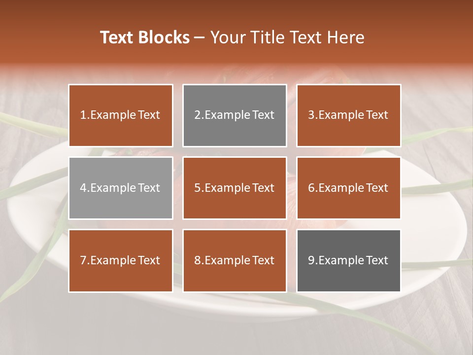 Wooden Table Lunch Fried PowerPoint Template