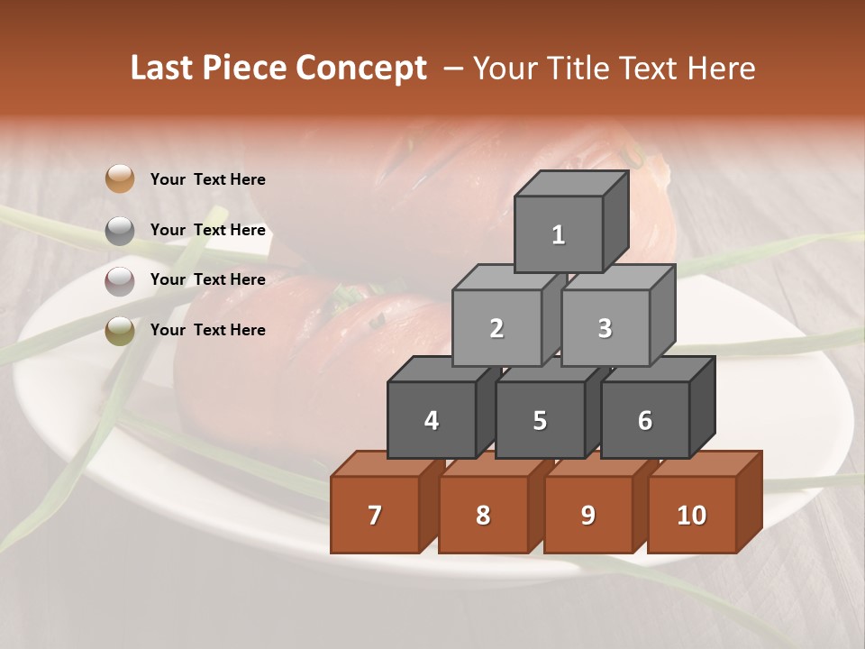 Wooden Table Lunch Fried PowerPoint Template