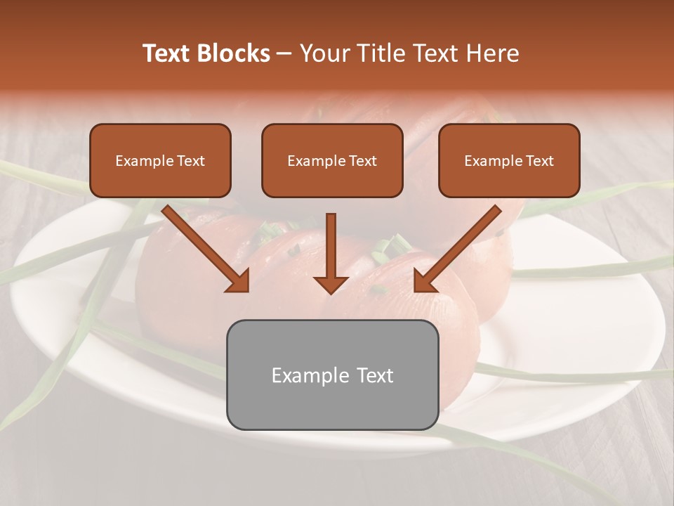 Wooden Table Lunch Fried PowerPoint Template