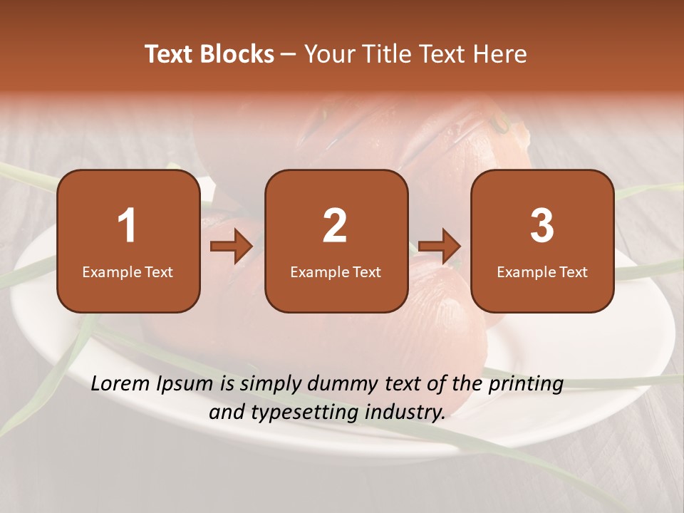 Wooden Table Lunch Fried PowerPoint Template