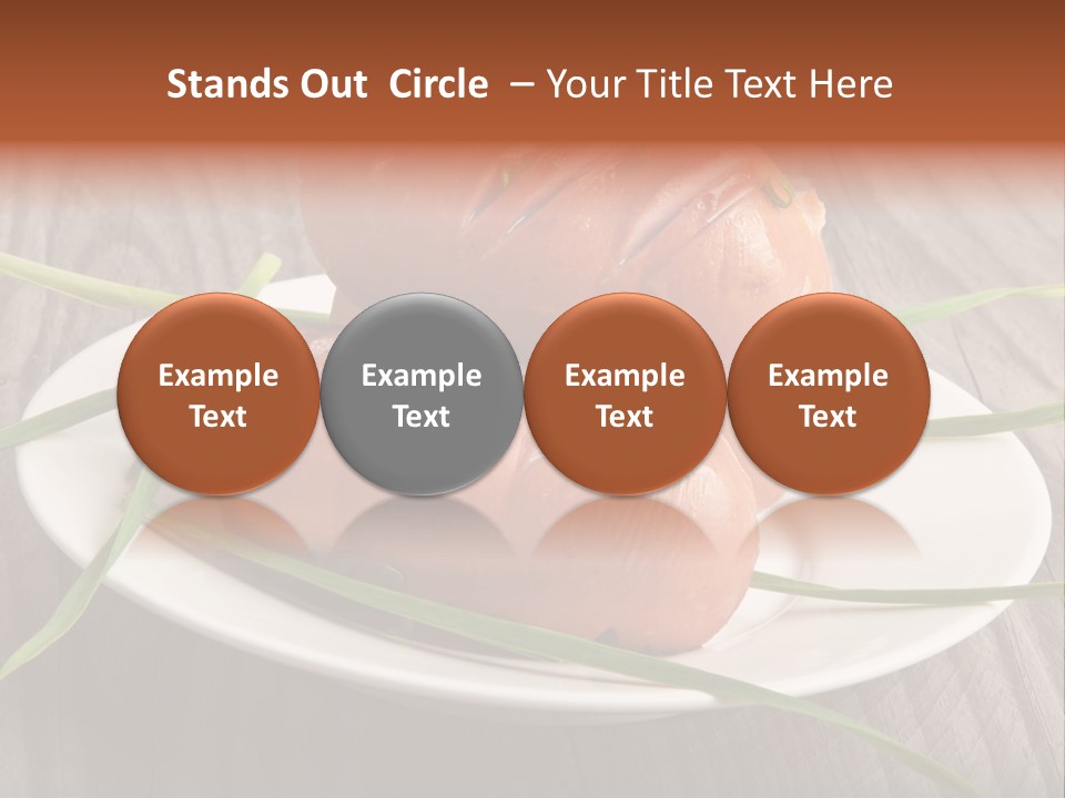 Wooden Table Lunch Fried PowerPoint Template