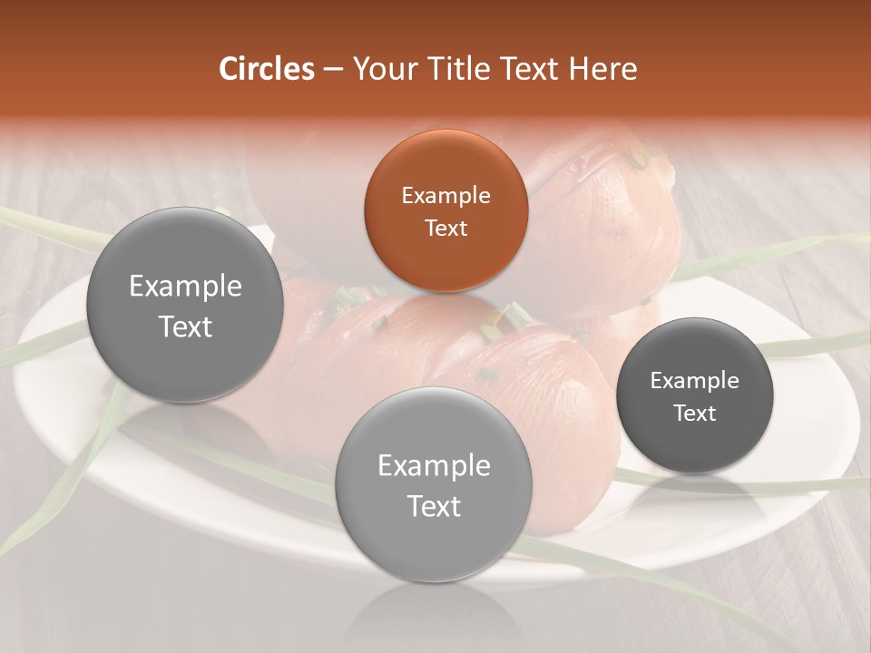 Wooden Table Lunch Fried PowerPoint Template