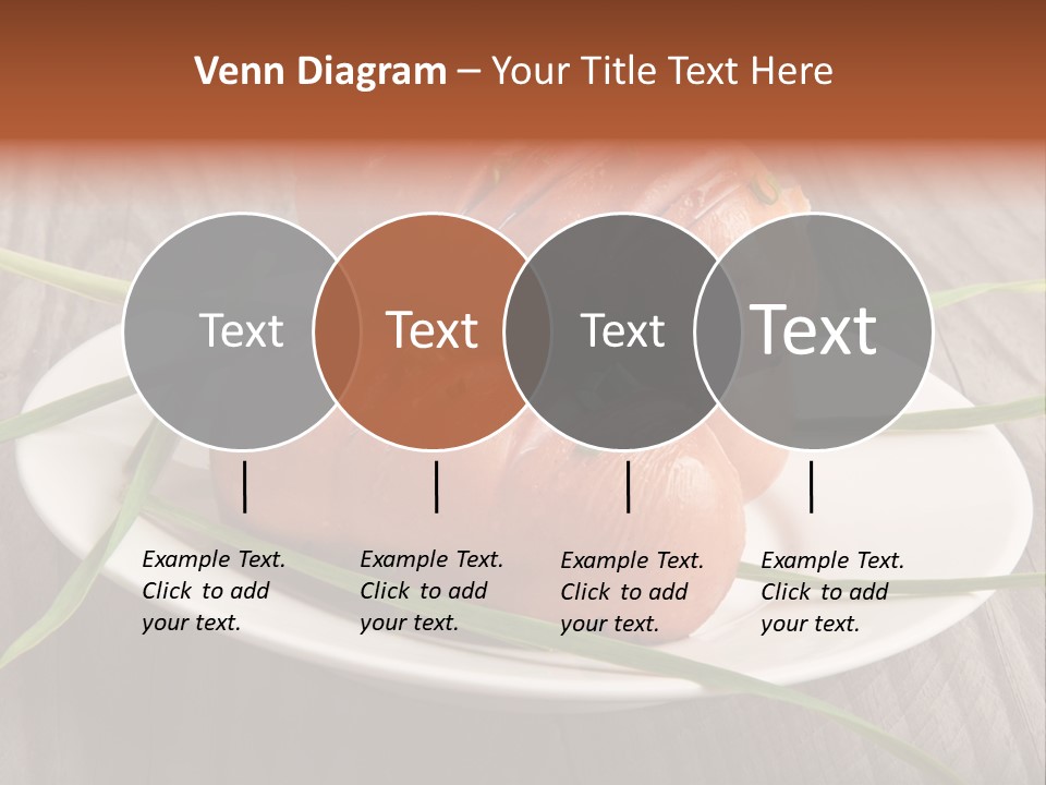 Wooden Table Lunch Fried PowerPoint Template