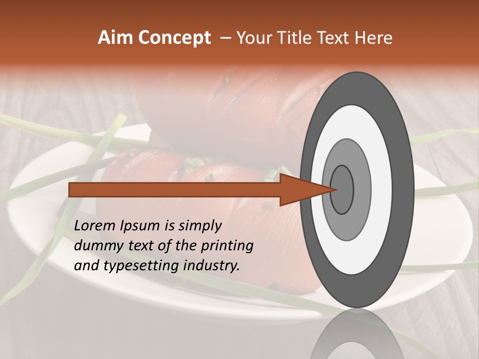 Wooden Table Lunch Fried PowerPoint Template