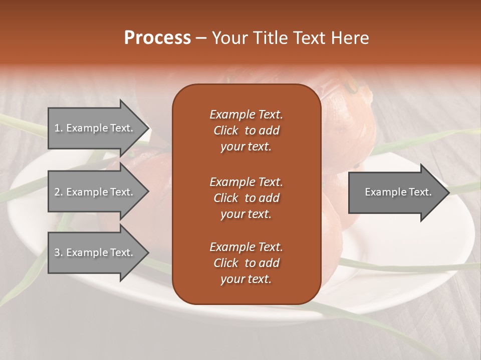 Wooden Table Lunch Fried PowerPoint Template