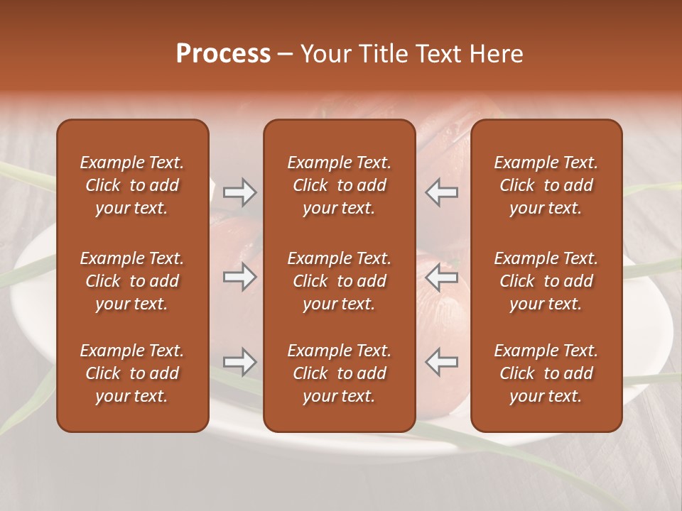 Wooden Table Lunch Fried PowerPoint Template
