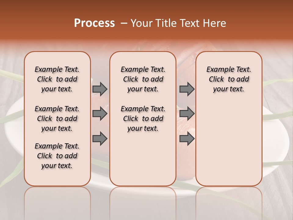 Wooden Table Lunch Fried PowerPoint Template