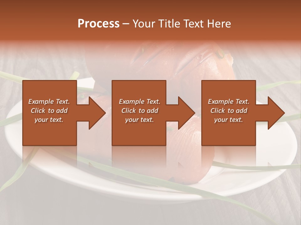 Wooden Table Lunch Fried PowerPoint Template
