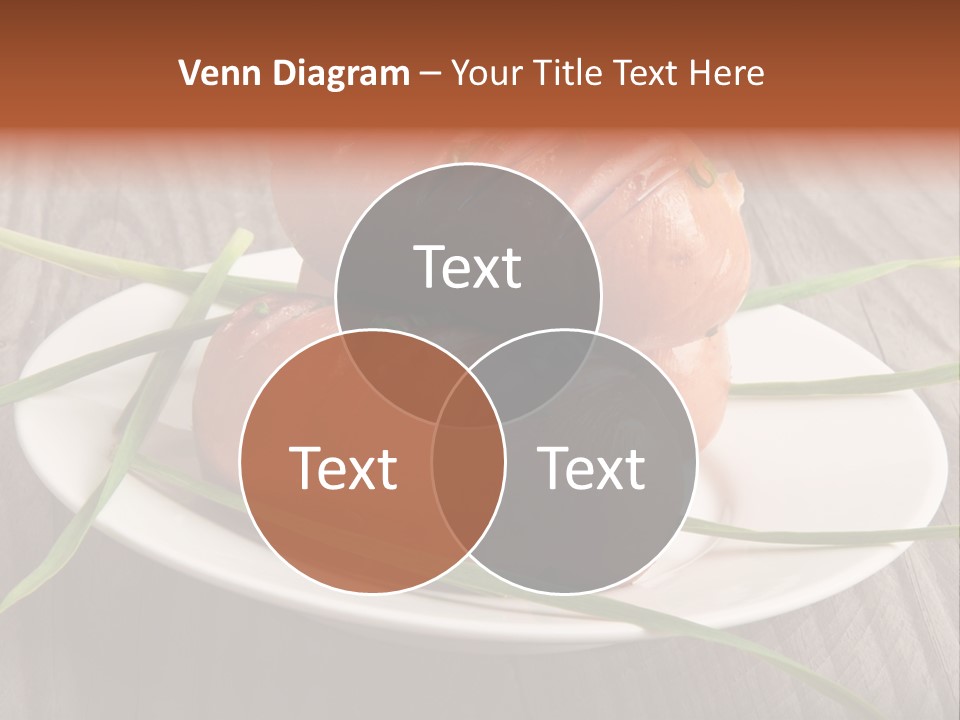 Wooden Table Lunch Fried PowerPoint Template