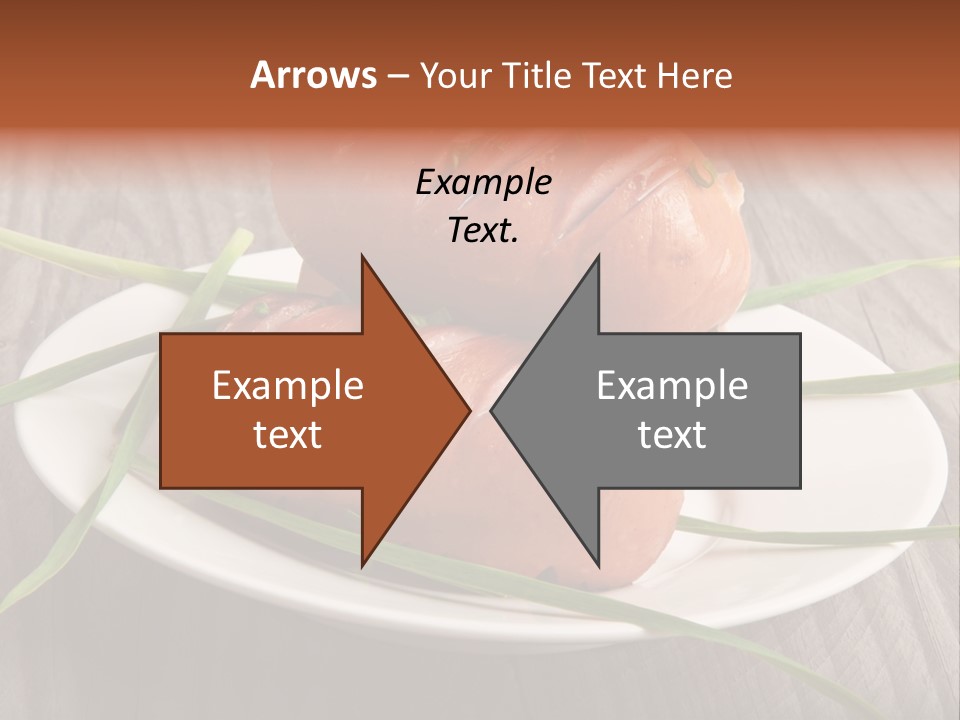 Wooden Table Lunch Fried PowerPoint Template