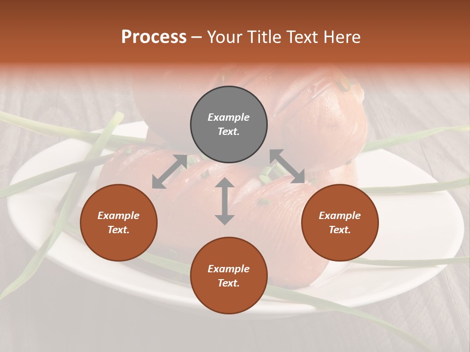 Wooden Table Lunch Fried PowerPoint Template