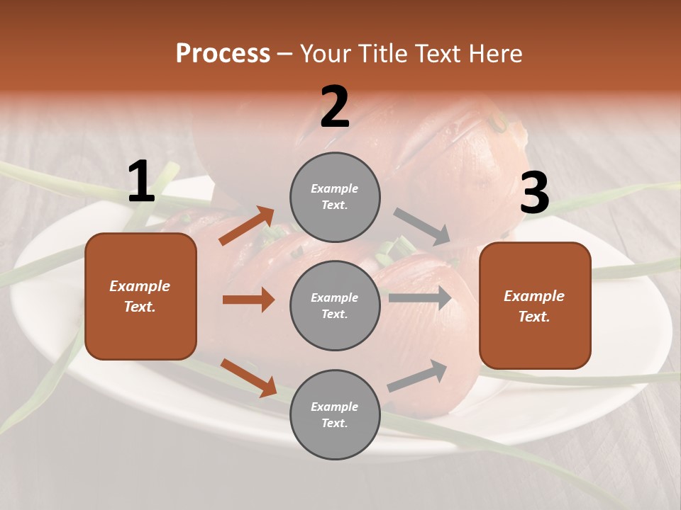 Wooden Table Lunch Fried PowerPoint Template