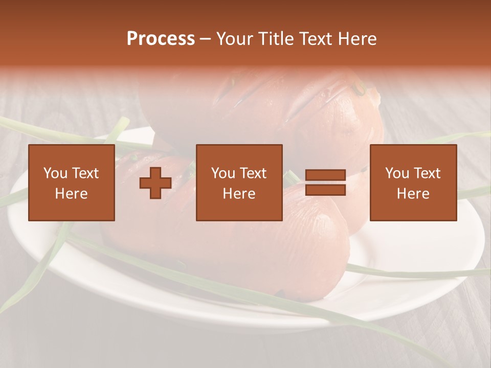 Wooden Table Lunch Fried PowerPoint Template