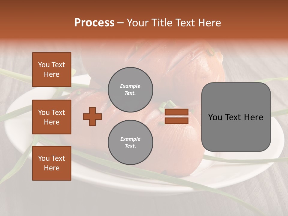 Wooden Table Lunch Fried PowerPoint Template