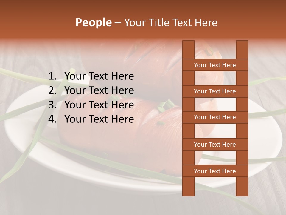 Wooden Table Lunch Fried PowerPoint Template