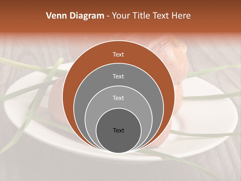 Wooden Table Lunch Fried PowerPoint Template