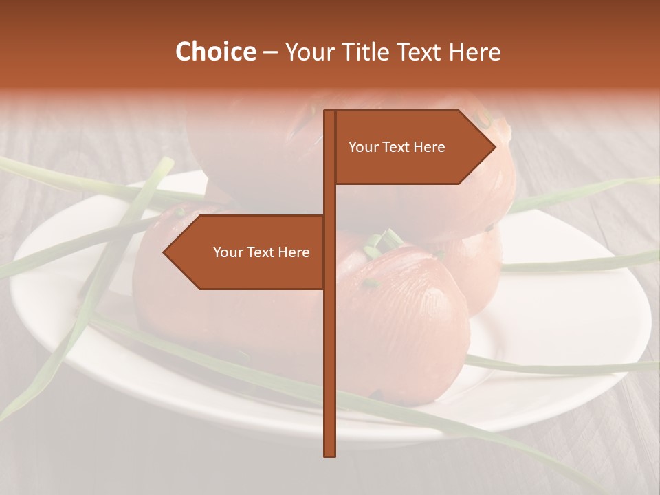 Wooden Table Lunch Fried PowerPoint Template