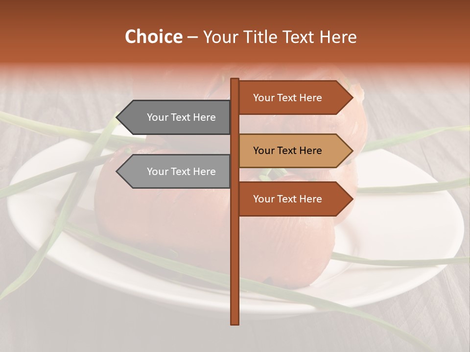 Wooden Table Lunch Fried PowerPoint Template