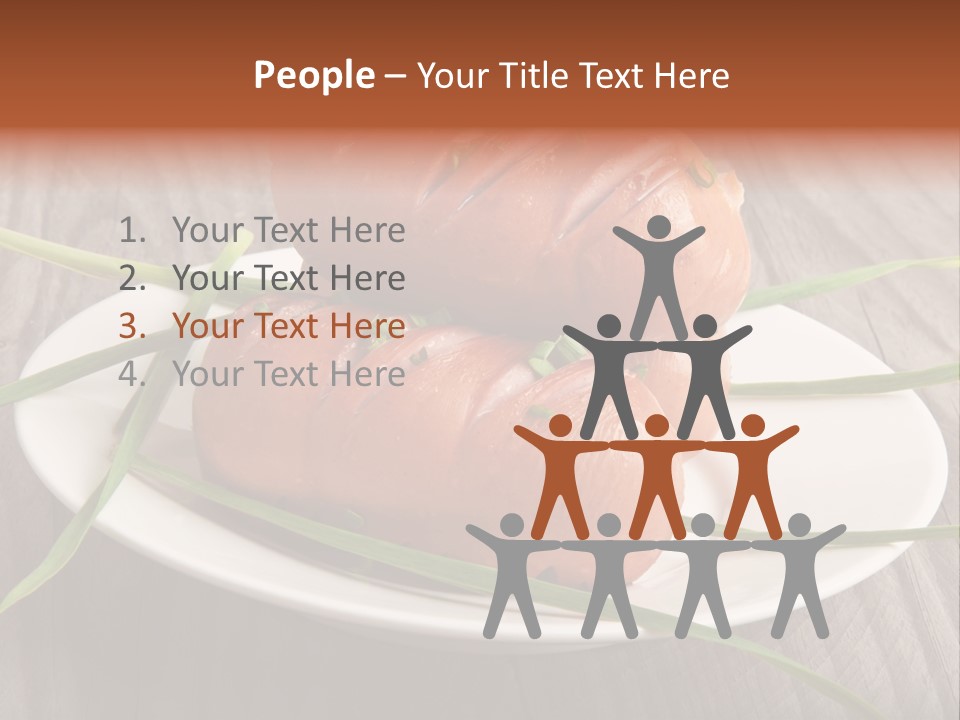 Wooden Table Lunch Fried PowerPoint Template