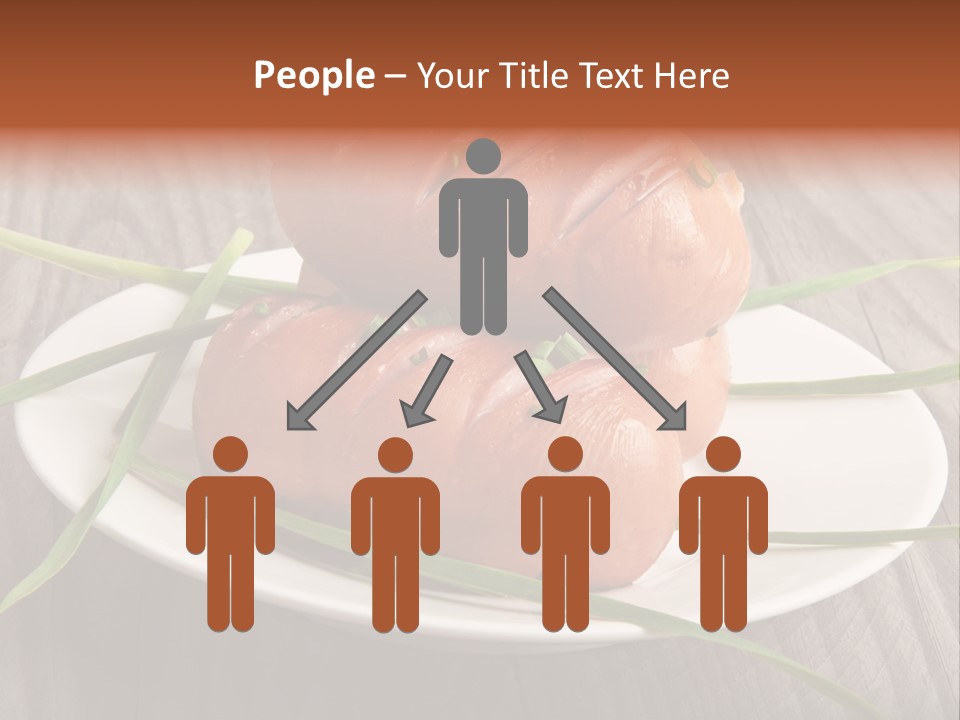 Wooden Table Lunch Fried PowerPoint Template