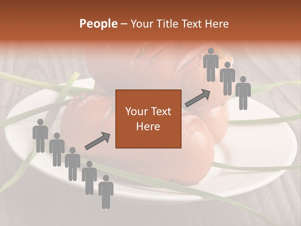 Wooden Table Lunch Fried PowerPoint Template