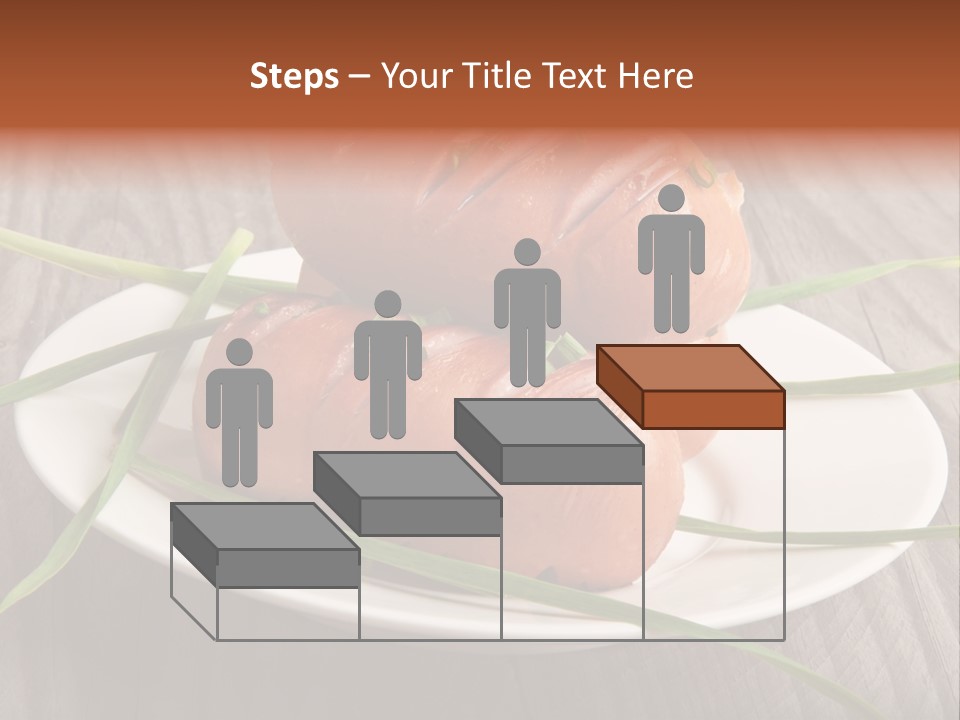 Wooden Table Lunch Fried PowerPoint Template