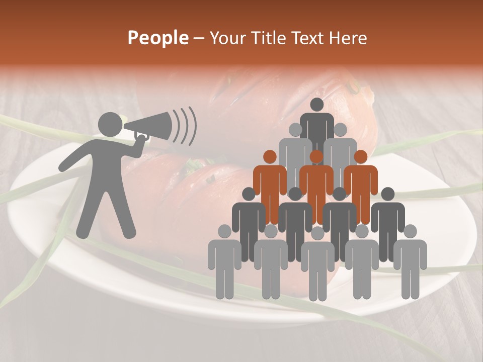 Wooden Table Lunch Fried PowerPoint Template