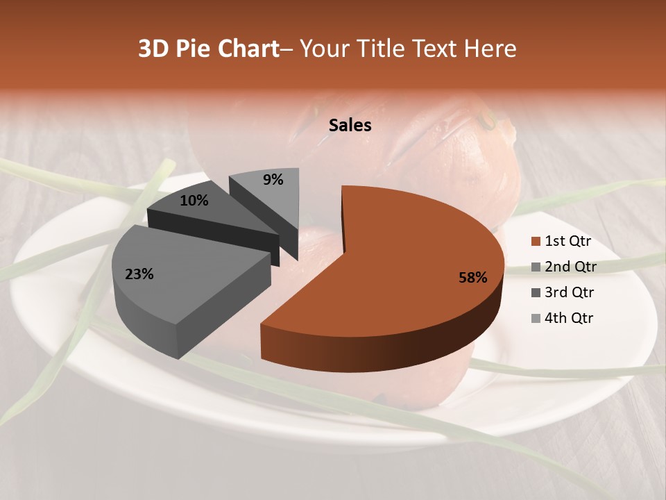 Wooden Table Lunch Fried PowerPoint Template
