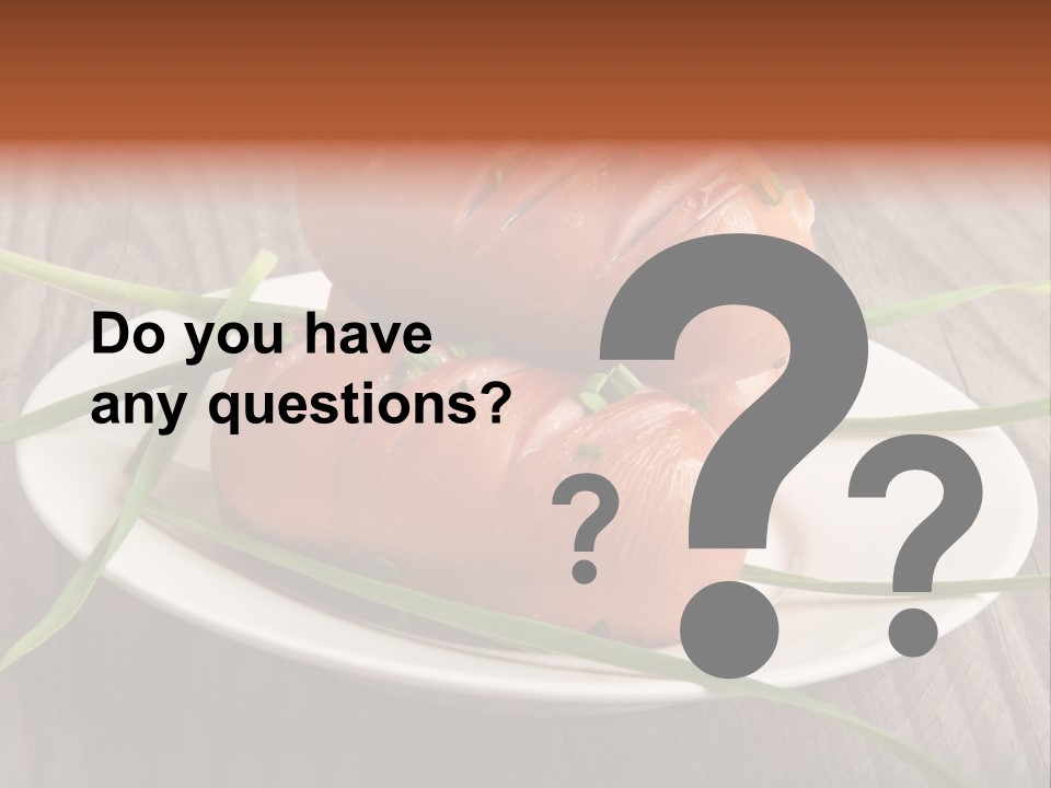 Wooden Table Lunch Fried PowerPoint Template