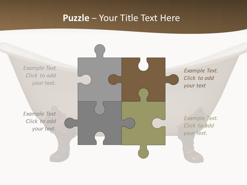 White Isolated Shower PowerPoint Template